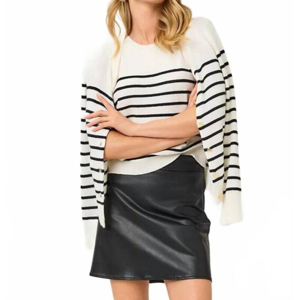 NWT Lilly Pulitzer Sarissa High Rise Coated Mini Skirt Noir Black 6 - Picture 4 of 15